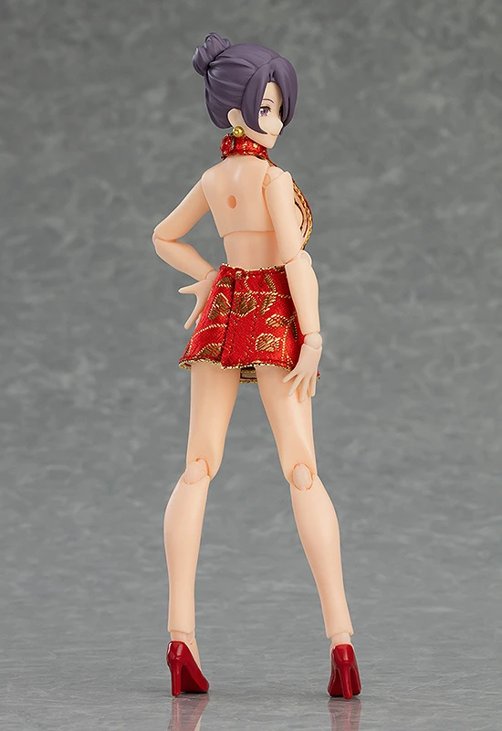 Max Factory Figma Female Body (Mika) With Mini Skirt Chinese Dress Outfit 5 Max Factory Figma Female Body (Mika) With Mini Skirt Chinese Dress Outfit - Image 5